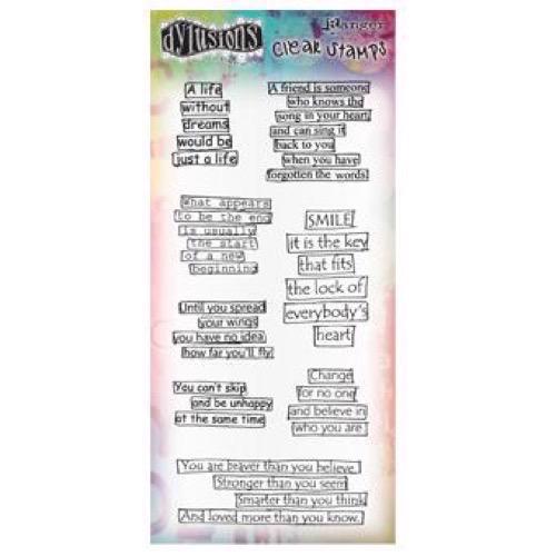 Dyan Reaveley\'s Dylusions Clear Stamp Set - Clearly the Right Words