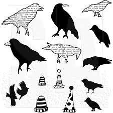 Cling Rubber Stamp Set - Dylusions / Birds on a Wire