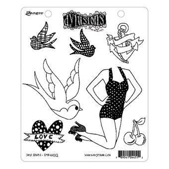 Cling Rubber Stamp Set - Dylusions / Jay\'s Jollies