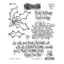 Dylusions Cling Rubber Stamp Set - Holly Days