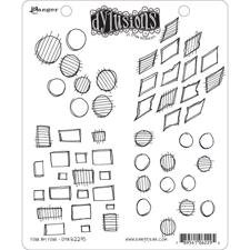 Cling Rubber Stamp Set - Dylusions / Four By Four 