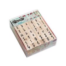 Wood Stamp Set - Dylusions / Alphabet Set