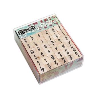 Wood Stamp Set - Dylusions / Alphabet Set