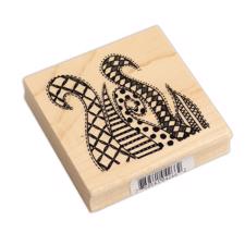 Dylusions Wood Stamp - Doodled Swirls