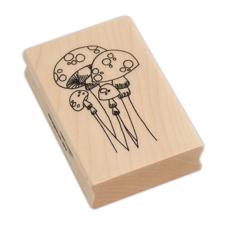 Dylusions Wood Stamp - Mushroom Madness
