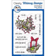 Whimsy Stamps Clear Stamp - Dragon Christmas Cheer