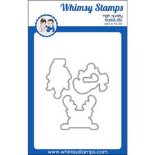 Whimsy Stamps DIE - Dragon Holiday Peekers Outlines