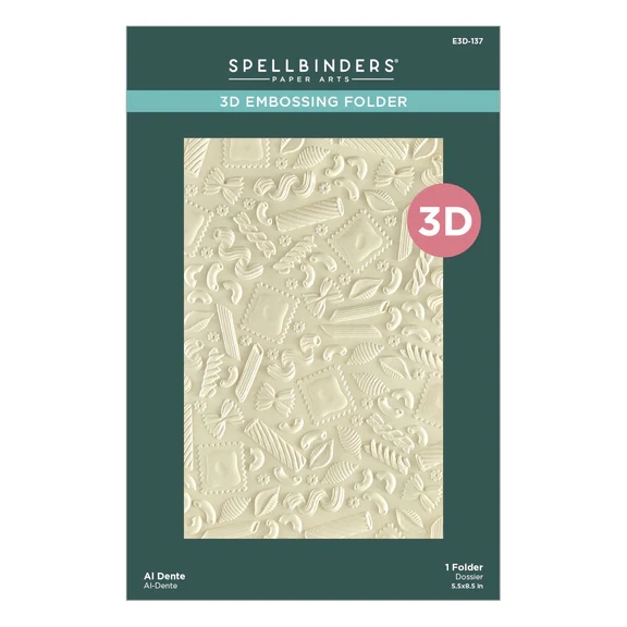 Spellbinders Embossing Folder - 3D Buon Appetito / Al Dente