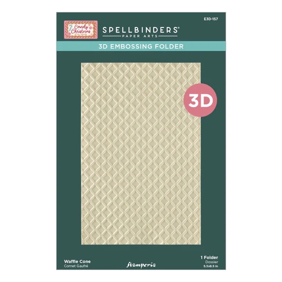 Spellbinders Embossing Folder - 3D Waffle Cone