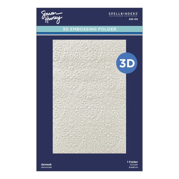 Simon Hurley by Spellbinders Embossing Folder - 3D Damask