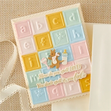 Spellbinders Embossing Folder - Classic Pooh Baby Blocks