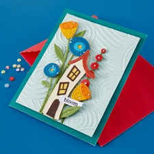 Spellbinders Embossing Folder - 3D Whimsical Village / Skies