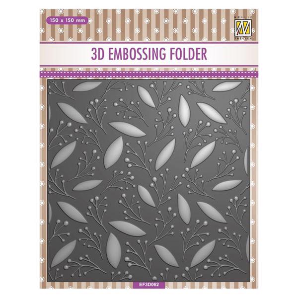 Nellie Snellen 3D Embossing Folder - Leaves & Berries