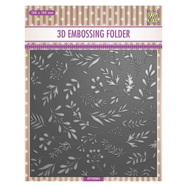 Nellie Snellen 3D Embossing Folder - Branches & Berries