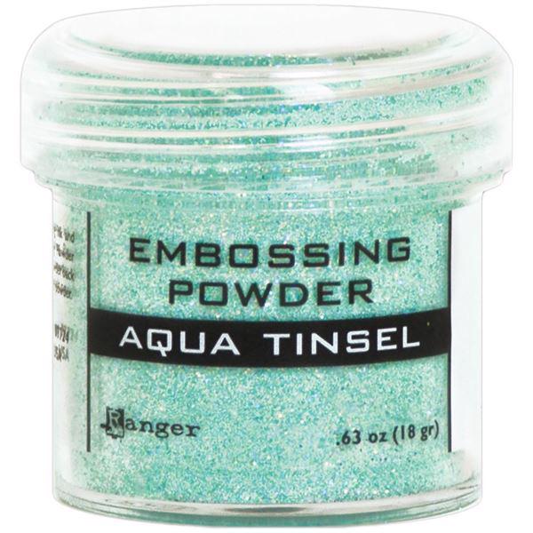 Ranger Embossing Powder - Tinsel (glitter) Aqua