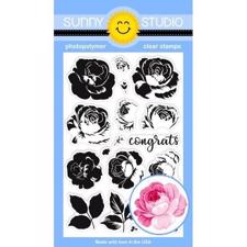 Sunny Studio Stamps - Clear Stamp / Everything's Rosy