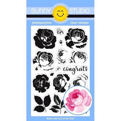 Sunny Studio Stamps - Clear Stamp / Everything\'s Rosy