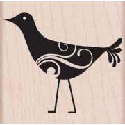 Wood Stamp - Strolling Bird