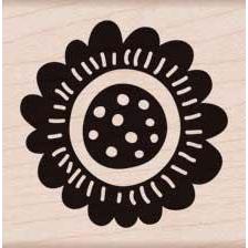 Wood Stamp - Scalloped Flower