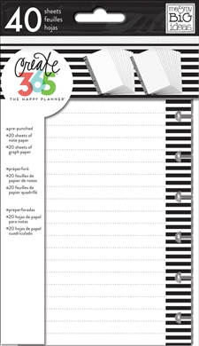 Happy Planner MINI Planner Fill Paper - Note & Graph Paper (lille)