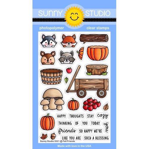 Sunny Studio Stamps - Clear Stamp / Fall Friends