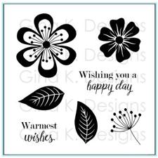 Gina K Design Clear Stamps - Fancy Flowers