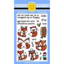Sunny Studio Stamps - Clear Stamp / Foxy Christmas