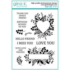 Gina K Design Clear Stamps - Frame Flora