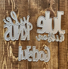 Gittes Eget Design Dies - Frisk Font / Mini Tekster JUL