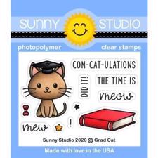 Sunny Studio Stamps - Clear Stamp / Grad Cat
