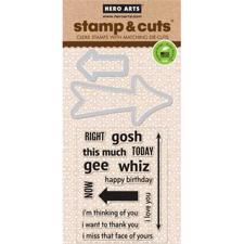 Hero Arts Stamp & Cut Set - Arrow Messages