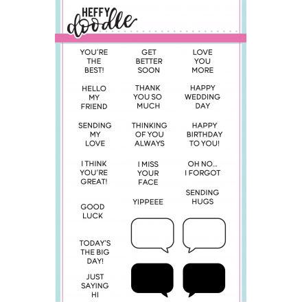 Heffy Doodle Clear Stamps - Whatcha Sayin\'