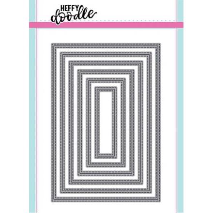 Heffy Doodle DIE - Stitched Rectangles (in and out)