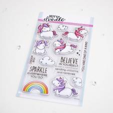 Heffy Doodle Clear Stamps - Fluffy Puffy Unicorns