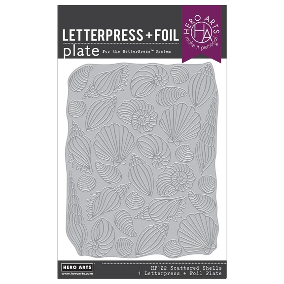 Hero Arts Letterpress & Foil Plate - Scattered Shells