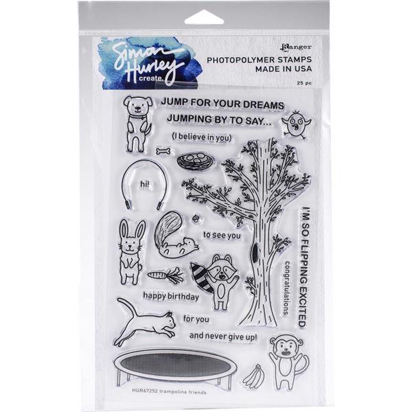 Simon Hurley Clear Stamp Set - Trampoline Friends 