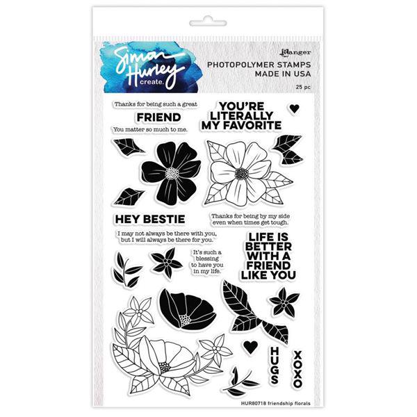 Simon Hurley Clear Stamp Set - Friendship