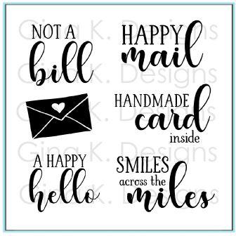 Gina K Design Clear Stamps - Happy Mail