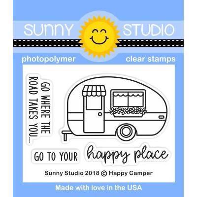 Sunny Studio Stamps - Clear Stamp / Happy Camper