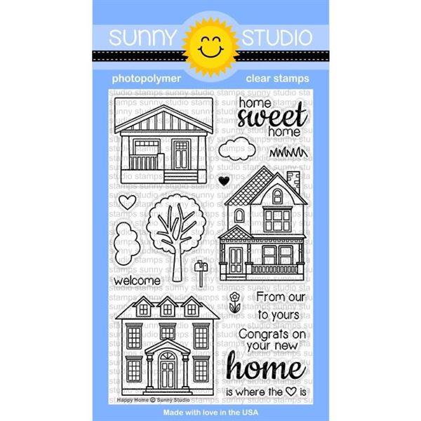 Sunny Studio Stamps - Clear Stamp / Happy Home
