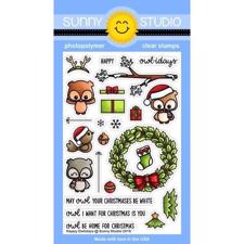 Sunny Studio Stamps - Clear Stamp / Happy Owlidays