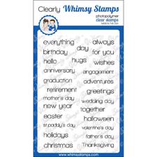 Whimsy Stamps Clear Stamp - Happy Sayings