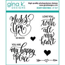 Gina K Design Clear Stamps - Hearty Greetings