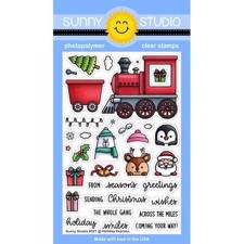 Sunny Studio Stamps - Clear Stamp / Holiday Express