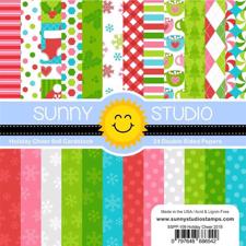Sunny Studio Stamps Paper Pad 6x6" - Holiday Cheer