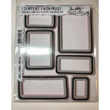 Tim Holtz Cling Rubber Stamp Set - Label Frames
