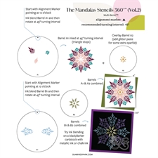 Sunbird Spark Stencils 360°™ - Stencil 6" / The Mandalas Vol. 2