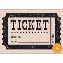 Wood Stamp - Ticket