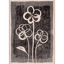 Wood Stamp - Three Brushed Flowers