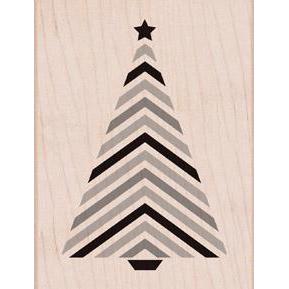 Hero Arts Wood Stamp - Striped Tree with Star